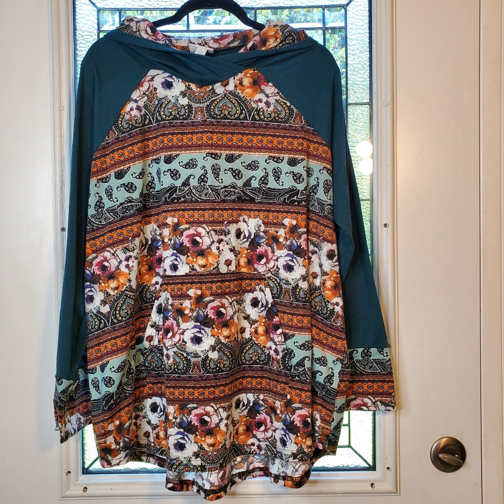 LLR Amber Floral Paisley Hoodie
